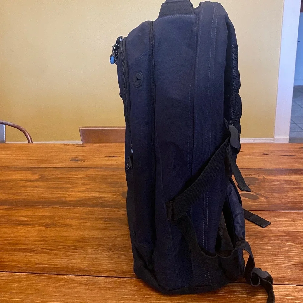 Nike Backpack Unisex Large Navy Blue Lime Green Gorpcore Y2K School Bag 2003